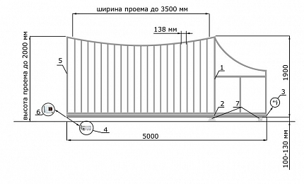 Откатные ворота из дерева серии ЛУНА, купить в любом городе России с доставкой, размер 3 500х2 000, цвет e128fd37-9af7-11e3-81d6-e447bd2f56ba, цена 76 570 руб.