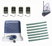 Автоматика для откатных ворот KSL-1300 KIT-L5K7-Т4, комплект: привод, 4 пульта, лампа, 7 реек