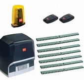 Автоматика для откатных ворот BFT ARES BT A 1500-L7, комплект: привод, 2 пульта, лампа, 7 реек