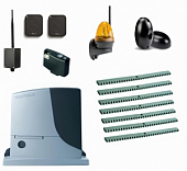Автоматика для откатных ворот NICE RB600KITFULL7-K-BT, комплект: привод, радиоприёмник, 2 пульта, фотоэлементы, лампа, 7 реек, Bluetooth-модуль