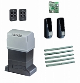 Автоматика для откатных ворот FAAC 844ERKIT-F5, комплект: привод, радиоприемник, 2 пульта, фотоэлементы, 5 реек
