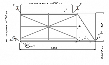 Откатные ворота из 3D сетки ГИТТЕР серии КЛАССИК, купить в любом городе России с доставкой, размер 4 000х2 000, цвет e128fd37-9af7-11e3-81d6-e447bd2f56ba, цена 40 500 руб.