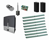 Автоматика для откатных ворот CAME BXL04AGS KIT8-FA-T1-BT, комплект: привод, радиоприемник, пульт, фотоэлементы, 8 реек, Bluetooth-модуль