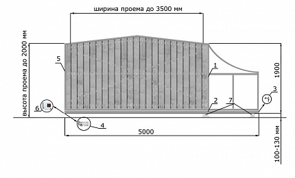 Каркас откатных ворот КОРН серии ГОРКА, купить в любом городе России с доставкой, размер 3 500х2 000, цвет e128fd37-9af7-11e3-81d6-e447bd2f56ba, цена 92 170 руб.