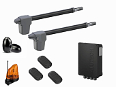 Автоматика для распашных ворот ATW-400KIT FULL-K1-Т3, комплект: 2 привода, блок управления, 3 пульта, фотоэлементы, лампа