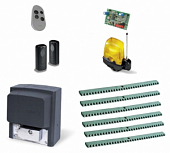 Автоматика для откатных ворот CAME BX608AGS FULL6-T1, комплект: привод, радиоприемник, пульт, фотоэлементы, антенна, лампа, 6 реек