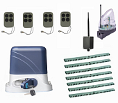 Автоматика для откатных ворот KSL-1300 KIT-L5K7-BT-Т4, комплект: привод, 4 пульта, Bluetooth-модуль, лампа, 7 реек