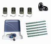 Автоматика для откатных ворот KSL-800 KIT-FK6-Т4, комплект: привод, 4 пульта, фотоэлементы, 6 реек