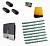 CAME BXL04AGS KIT8-L-T3 Автоматика для откатных ворот BXL04AGS KIT8-L-Т3, комплект: привод, радиоприемник, 3 пульта, лампа, антенна, 8 реек