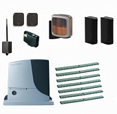 Автоматика для откатных ворот NICE RB600KITFULL7-A-BT, комплект: привод, радиоприёмник, 2 пульта, фотоэлементы, лампа, 7 реек, Bluetooth-модуль