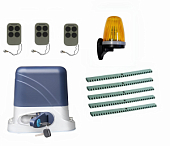 Автоматика для откатных ворот KSL-1300 KIT-L3K5-Т3, комплект: привод, 3 пульта, лампа, 5 реек