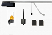 Автоматика для гаражных подъемных секционных ворот NICE SPO16BKCE-L-BT, комплект: привод, рейка, 2 пульта, лампа,  Bluetooth-модуль
