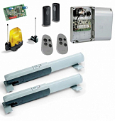Автоматика для распашных ворот CAME ATI 5024N FULL, комплект: 2 привода, радиоприемник, 2 пульта, антенна, фотоэлементы, лампа, блок управления