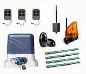 Автоматика для откатных ворот KSL-1300 FULL-1K4-BT-Т3, комплект: привод, 3 пульта, Bluetooth-модуль, фотоэлементы, лампа, 4 рейки
