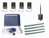 Автоматика для откатных ворот KSL-1300 KIT-KR4-BT-Т4, комплект: привод, 4 пульта, Bluetooth-модуль, 4 рейки