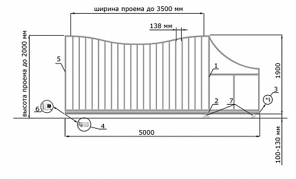 Откатные ворота из дерева серии РУЧЕЙ, купить в любом городе России с доставкой, размер 3 500х2 000, цвет e128fd37-9af7-11e3-81d6-e447bd2f56ba, цена 79 170 руб.