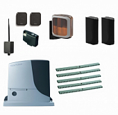 Автоматика для откатных ворот NICE RB1000KITFULL5-A-BT, комплект: привод, радиоприёмник, 2 пульта, фотоэлементы, лампа, 5 реек, Bluetooth-модуль