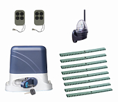 Автоматика для откатных ворот KSL-800 KIT-L4K8, комплект: привод, 2 пульта, лампа, 8 реек