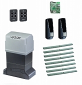 Автоматика для откатных ворот FAAC 844ERKIT-F8, комплект: привод, радиоприемник, 2 пульта, фотоэлементы, 8 реек