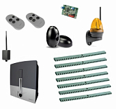 Автоматика для откатных ворот CAME BXL04AGS FULL7-BT, комплект: привод, радиоприемник, 2 пульта, фотоэлементы, лампа, 7 реек, Bluetooth-модуль