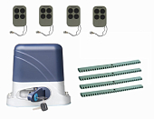 Автоматика для откатных ворот KSL-1300 KIT-KR4-Т4, комплект: привод, 4 пульта, 4 рейки