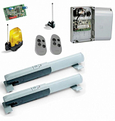 Автоматика для распашных ворот CAME ATI 5024N KIT-L, комплект: 2 привода, радиоприемник, 2 пульта, антенна, лампа, блок управления