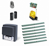 Автоматика для откатных ворот CAME BX608AGS FULL7-T1, комплект: привод, радиоприемник, пульт, фотоэлементы, антенна, лампа, 7 реек
