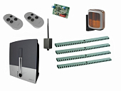 Автоматика для откатных ворот CAME BXL04AGS KIT4-LA-BT, комплект: привод, радиоприемник, 2 пульта, лампа, 4 рейки, Bluetooth-модуль