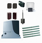 Автоматика для откатных ворот NICE RB600KITFULL5-BT, комплект: привод, радиоприёмник, 2 пульта, фотоэлементы, лампа, 5 реек, Bluetooth-модуль