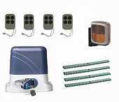 Автоматика для откатных ворот KSL-800 KIT-L2K4-Т4, комплект: привод, 4 пульта, лампа, 4 рейки