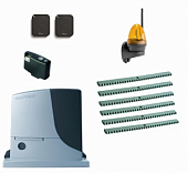 Автоматика для откатных ворот NICE RB600KIT6-LK, комплект: привод, радиоприёмник, 2 пульта, лампа, 6 реек