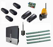 Автоматика для откатных ворот BXL04AGS FULL4-K-BT-T4, комплект: привод, радиоприемник, 4 пульта, фотоэлементы, лампа, 4 рейки, Bluetooth-модуль Автоматика для откатных ворот BXL04AGS FULL4-K-BT-T4, комплект: привод, радиоприемник, 4 пульта, фотоэлементы, лампа, 4 рейки, Bluetooth-модуль