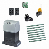 Автоматика для откатных ворот FAAC 844ERKIT FULL8-К, комплект: привод, радиоприемник, 2 пульта, фотоэлементы, лампа, 8 реек
