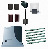 Автоматика для откатных ворот NICE RB600KITFULL6-BT, комплект: привод, радиоприёмник, 2 пульта, фотоэлементы, лампа, 6 реек, Bluetooth-модуль