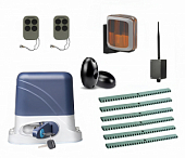 Автоматика для откатных ворот КОРН KSL-1300FULL-2K6-BT, комплект: привод, 2 пульта, Bluetooth-модуль, фотоэлементы, лампа, 6 реек