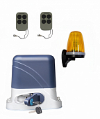 Автоматика для откатных ворот КОРН KSL-1300KIT-L3K, комплект: привод, 2 пульта, лампа