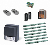 Автоматика для откатных ворот CAME BX704AGS FULL7-A1, комплект: привод, радиоприемник, 2 пульта, фотоэлементы, лампа, 7 реек