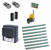 Автоматика для откатных ворот CAME BX608AGS FULL8-K1, комплект: привод, радиоприемник, 2 пульта, фотоэлементы, лампа, 8 реек