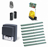Автоматика для откатных ворот CAME BX608AGS FULL8-T1, комплект: привод, радиоприемник, пульт, фотоэлементы, антенна, лампа, 8 реек