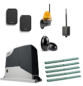 Автоматика для откатных ворот NICE RD400KITFULL5-K1-BT, комплект: привод, 2 пульта, Bluetooth-модуль, фотоэлементы, лампа, 5 реек