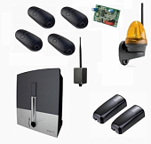 Автоматика для откатных ворот BXL04AGS FULL-K-BT-T4, комплект: привод, радиоприемник, 4 пульта, фотоэлементы, лампа, Bluetooth-модуль