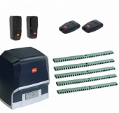 Автоматика для откатных ворот BFT ARES BT A 1000-F5, комплект: привод, фотоэлементы, 2 пульта, 5 реек