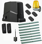 Автоматика для откатных ворот ARW-1000MKIT FULL8-BT-T4, комплект: привод, 4 пульта, лампа, фотоэлементы, 8 реек, Bluetooth-модуль