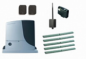 Автоматика для откатных ворот NICE RB600KIT-KR5-BT, комплект: привод, радиоприёмник, 2 пульта, 5 реек, Bluetooth-модуль