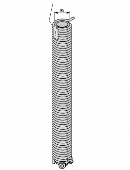 HORMANN 3074312 Торсионная пружина с пластмассовой трубой и натяжным конусом (R218)