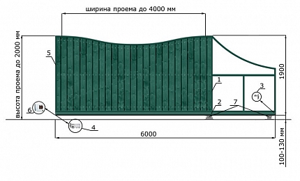 Каркас откатных ворот КОРН серии РУЧЕЙ, купить в любом городе России с доставкой, размер 4 000х2 000, цвет e128fd18-9af7-11e3-81d6-e447bd2f56ba, цена 102 570 руб.