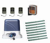 Автоматика для откатных ворот KSL-800 KIT-L2K8-Т3, комплект: привод, 3 пульта, лампа, 8 реек
