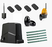 Автоматика для откатных ворот ARW-1000MKIT FULL5-K-BT-T4, комплект: привод, 4 пульта, лампа, фотоэлементы, 5 реек, Bluetooth-модуль