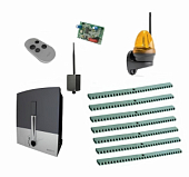 Автоматика для откатных ворот BXL04AGS KIT7-LK-T1-BT, комплект: привод, радиоприемник, пульт, лампа, 7 реек, Bluetooth-модуль