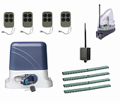 Автоматика для откатных ворот KSL-1300 KIT-L5K4-BT-Т4, комплект: привод, 4 пульта, Bluetooth-модуль, лампа, 4 рейки
